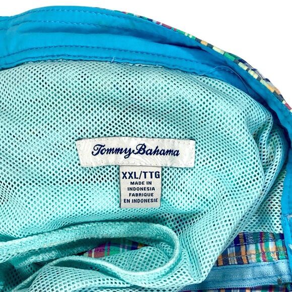 Tommy Bahama Shorts Mens Size XXL Blue Plaid Rialto Kona Swim Trunks UPF 30 - Picture 11 of 12